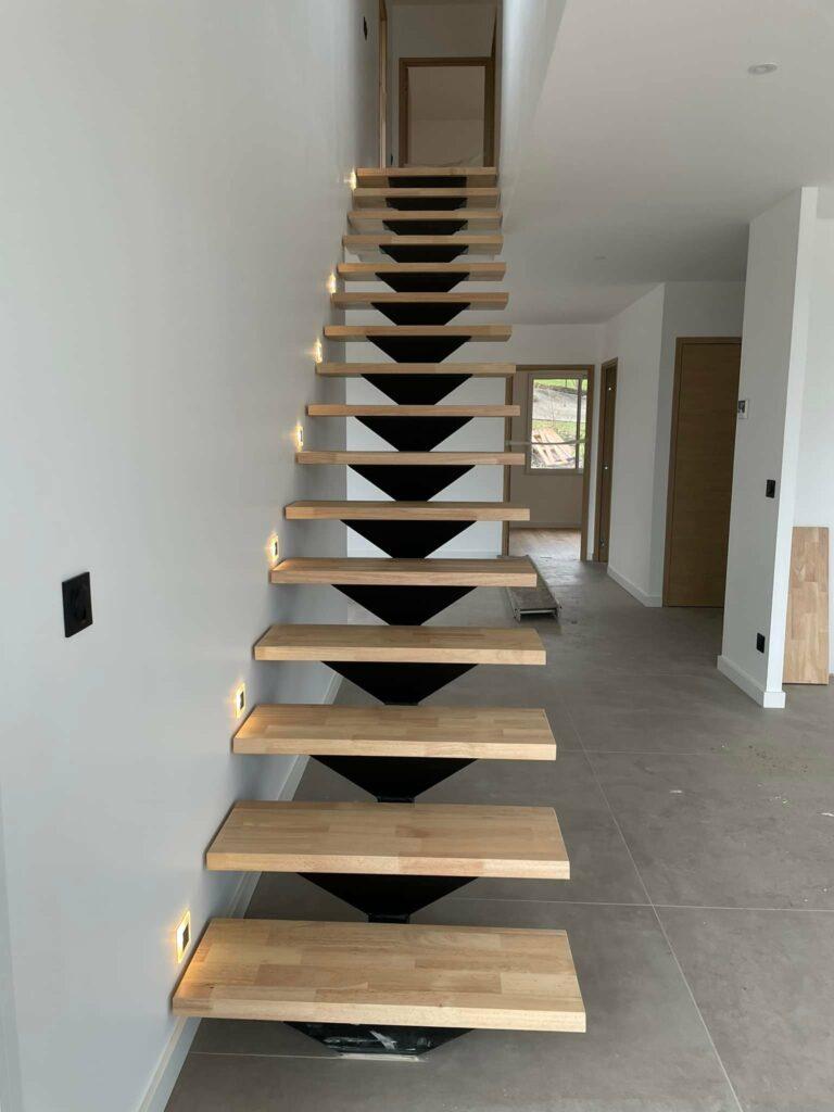 Escalier bois métal MTF métallerie